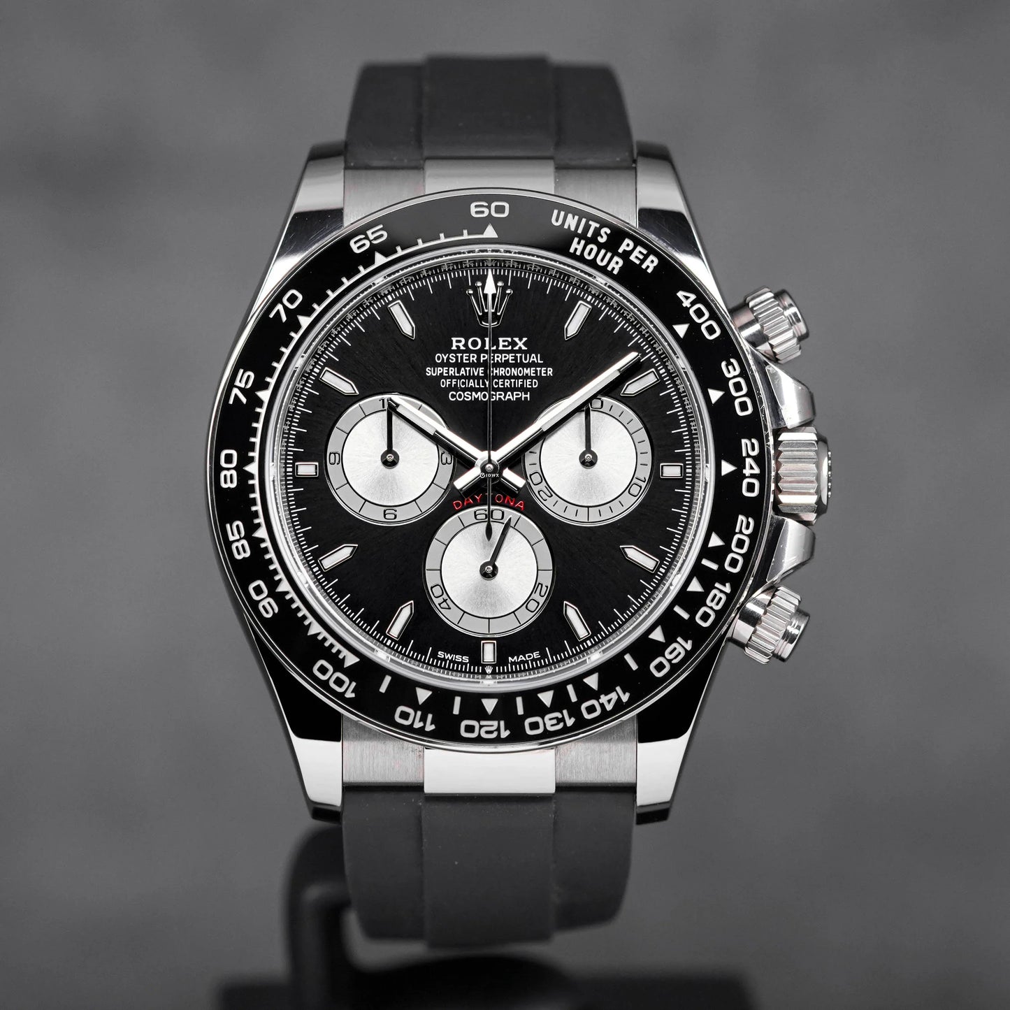 Rolex Cosmograph Silver Color Dial Ring Bezel Daytona Chronograph Quartz Chronometer Men's Watch - RLX-1162