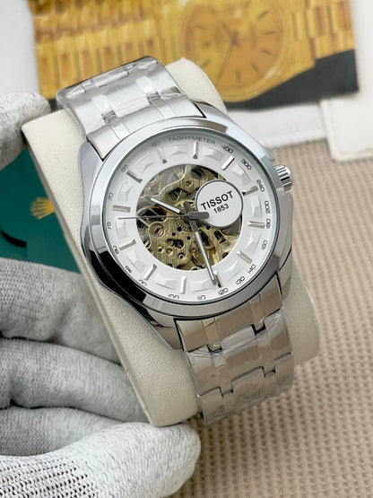 Tissot White Skeleton Dial Automatic Men's Watch TS-616-9