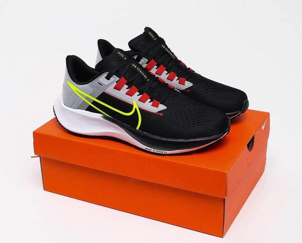 Nike Air Zoom Pegasus 38 Smoke Grey Black Color Shoes For Man And Women Crimson CW7356-001