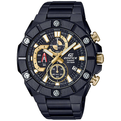 Casio Edifice Chronograph Men's Watch Black Stainless Steel ED489 Watch for Man