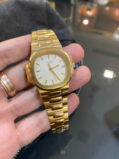 Patek Philippe Nautilus Mad Watch Qurtz Movement Rose Gold Gold Dated Watch For Men's-Best Men's Collection PK-5722