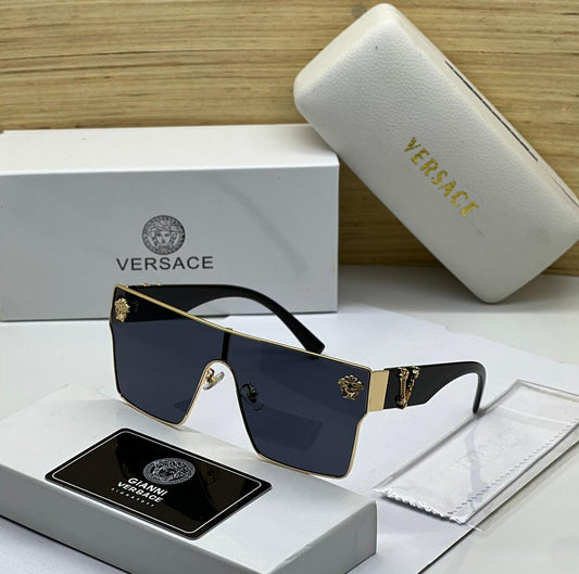 Versace Blue shade Gradient Lens Sunglass For Men And Women With Black Stick Sunglass VER-3463