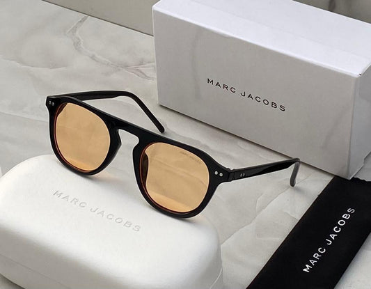 Marc Jacobs Latest Design Heavy Material Yellow Lenses And Black Frame Fancy Look Sunglass For Men's MJ-117