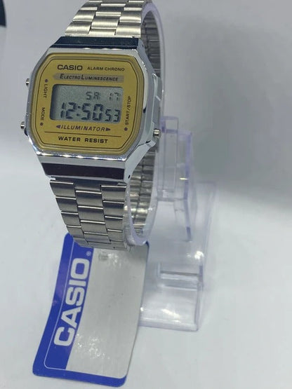 Casio Classic Digital Watch New Era VT-A169W Gold Dial And Stainless Steel Strap Watch Design Unisex Retro Vintage Melbourn Best digital Gift Ever