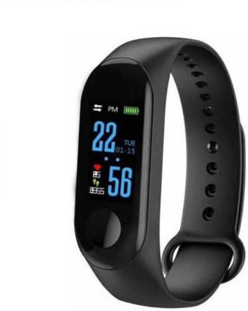 Stykish Fitness Frequency Monitor Heart Band Bracelet Pedometer Fitness Band (Black)