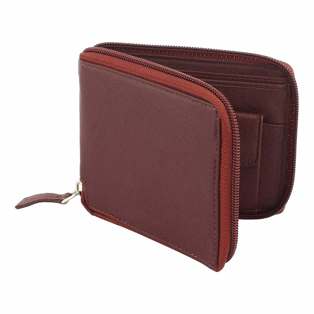 Brown Men's Causal PU Leather Wallet