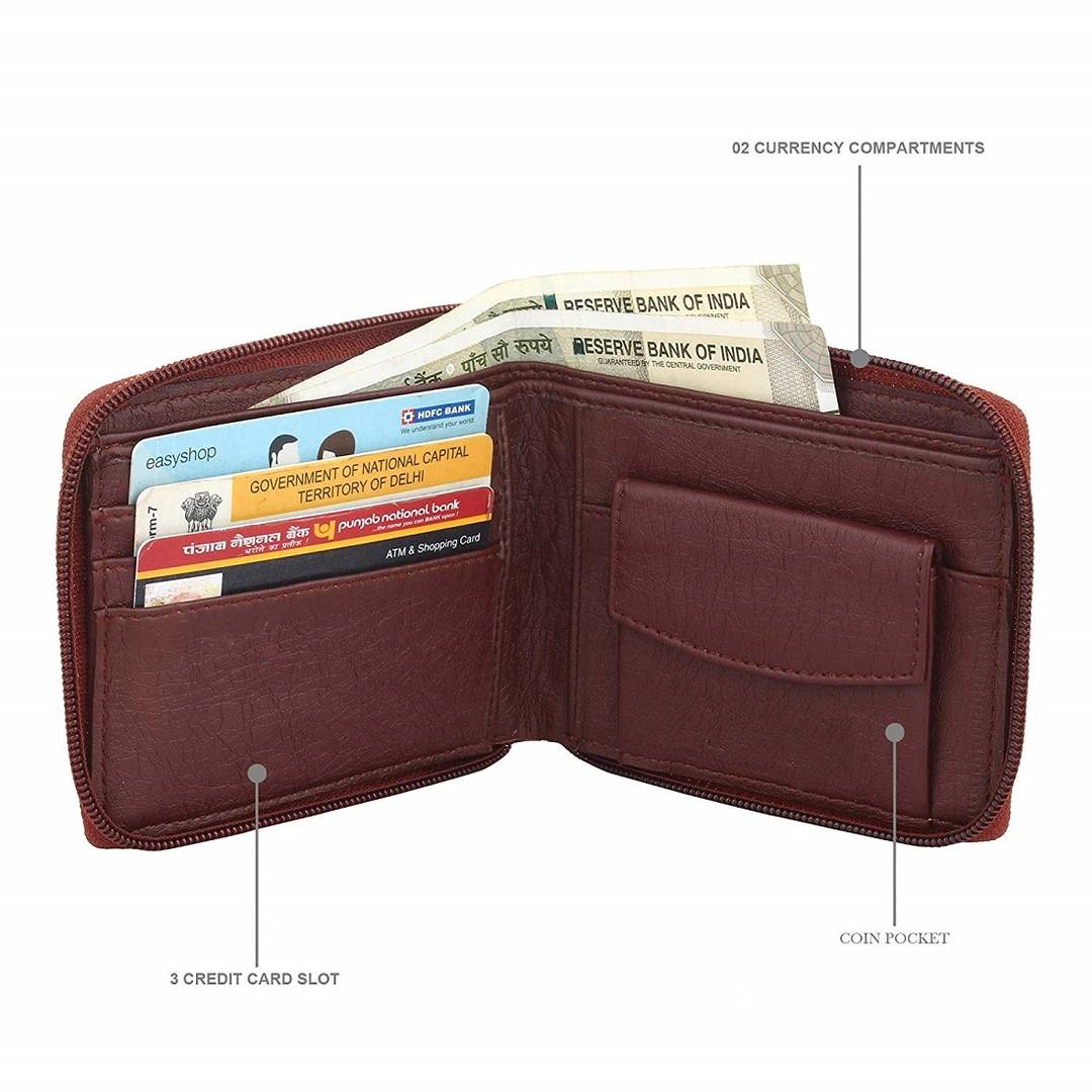 Brown Men's Causal PU Leather Wallet