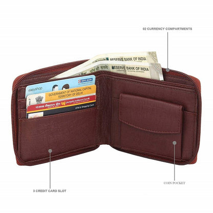 Brown Men's Causal PU Leather Wallet