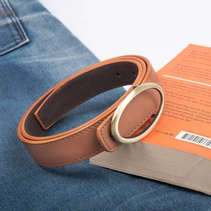 Stylish Casual, Formal Brown Leather Belts For Women's