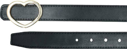 Stylish Casual, Formal Jet Black Leather Belts For Women's