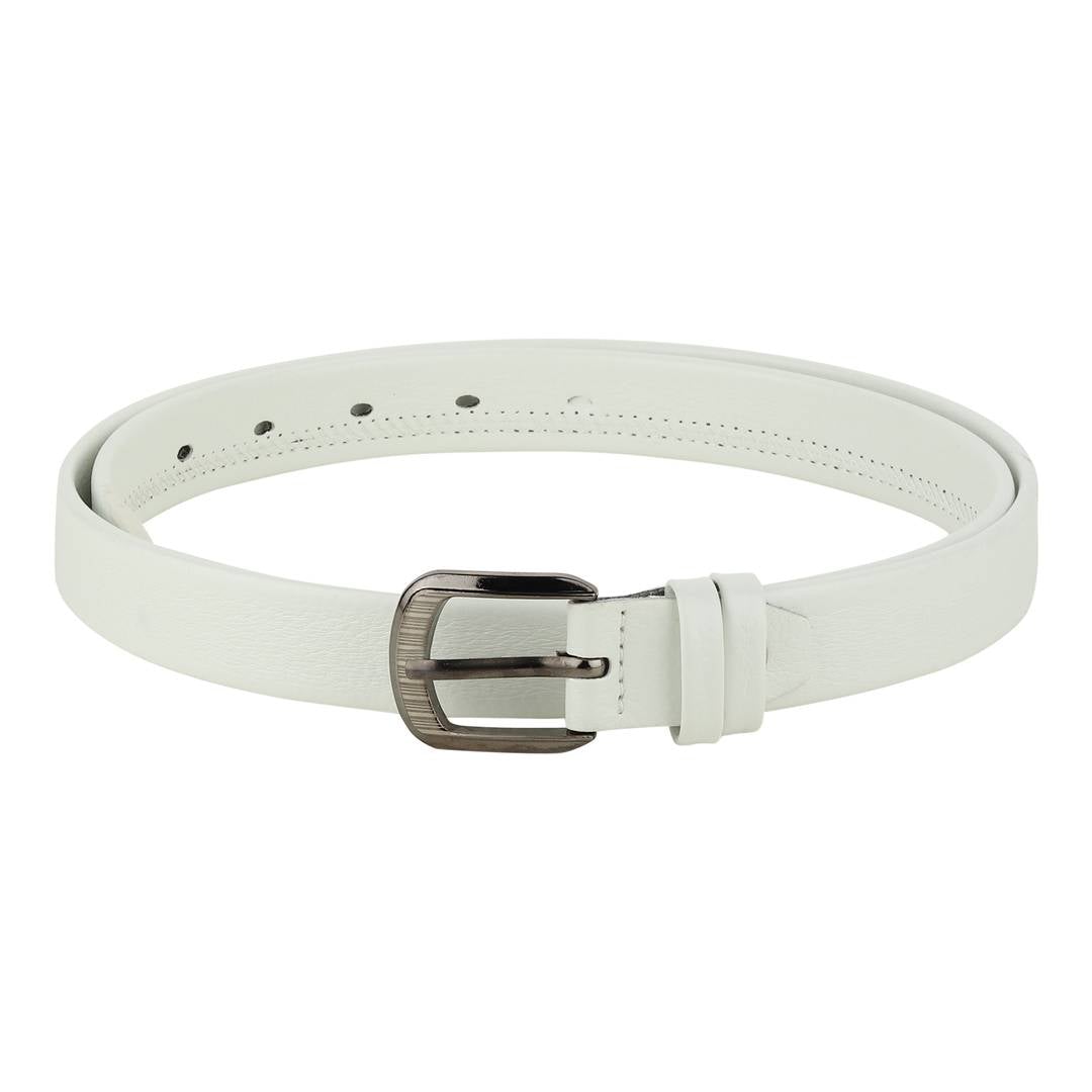 Stylish And Party Wear White Leather Belt For Women and Girls