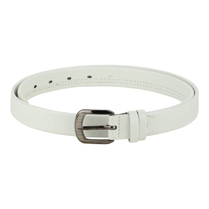 Stylish And Party Wear White Leather Belt For Women and Girls