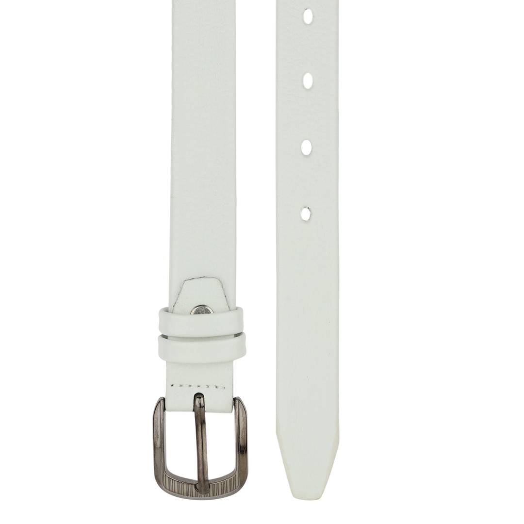 Stylish And Party Wear White Leather Belt For Women and Girls