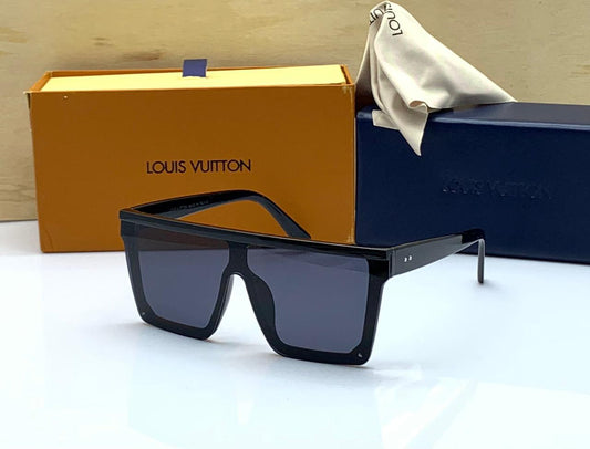 Louis Vuitton Branded Black Glass Men's and Women's Sunglass for Man and Woman or Girls LV-8569 Black Frame Unisex Gift Sunglass