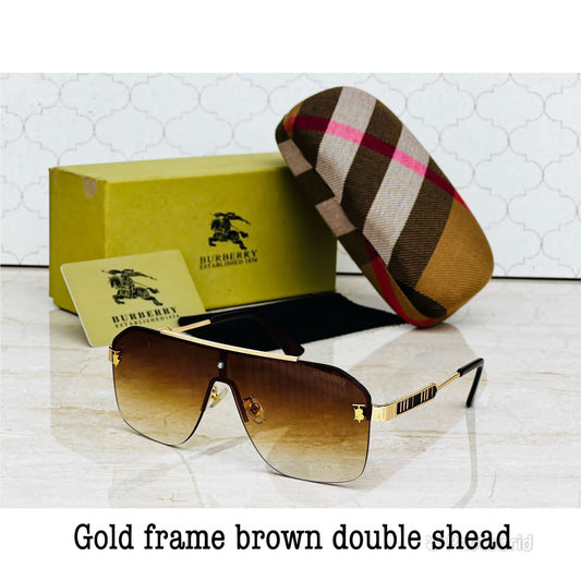 Burberry Black & Brown Color Lens With Black Color Frame Double Shaded Sunglass For Men's Women's For Man Woman Or Girl BB-9203 Sunglass