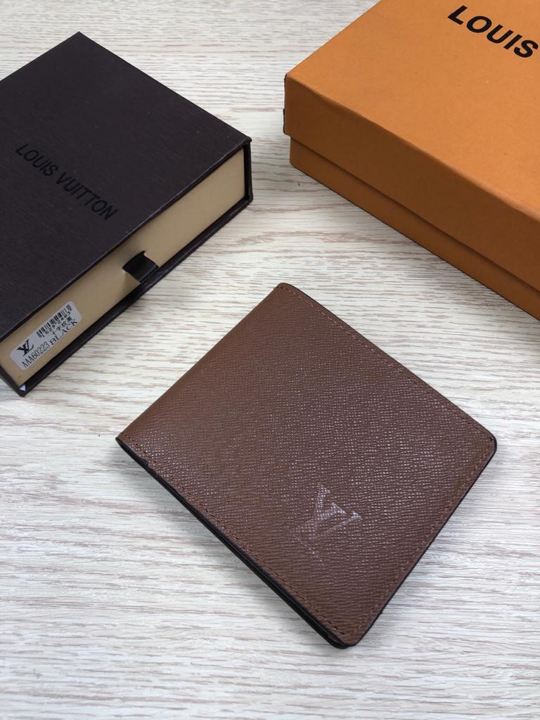 Louis Vuitton Brown Color Men's Wallet For Man Brown Simple Design Leather Gift LV-BB-175