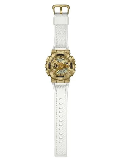 Casio G-Shock Analog Digital Transparent Belt Men's Watch For Man GA-110SG-9AER Golden Color Dial Day And Date Gift Watch