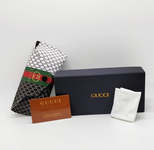 Gucci Branded Original Sunglass Case Printed With Brand Cover & Dust Cover And Hard Box For All Type of Sunglass GU-BLK-BOX