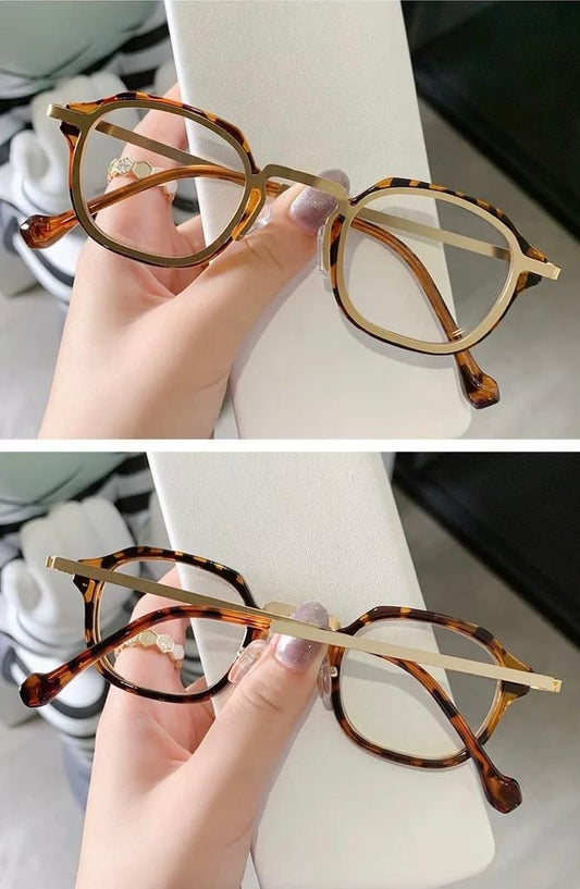 GUCCI Transparent Glass RoundFrame Sunglasses For Woman Or Girl GU-807 With Men Women Metal Cheetah Frame Eyewear - Best Gift Sunglass