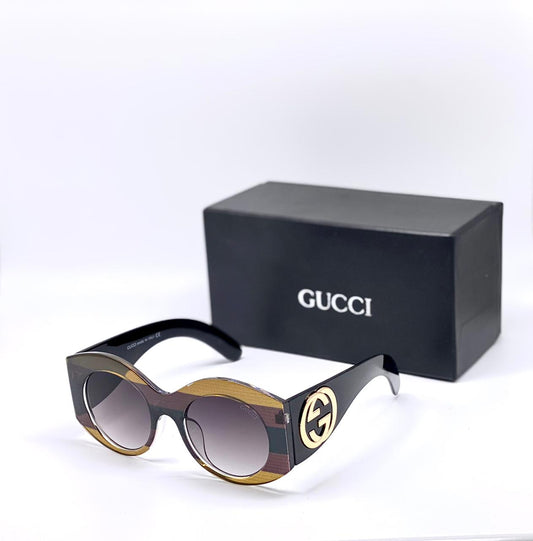 Gucci Branded Black Color Transparent Shade Glass Black Frame Urban Web Block Diva Flat Men's Women's Sunglass For Men's Woman Or Girl GG-0178S	-S 001 Oversized Sunglasses (Copy)