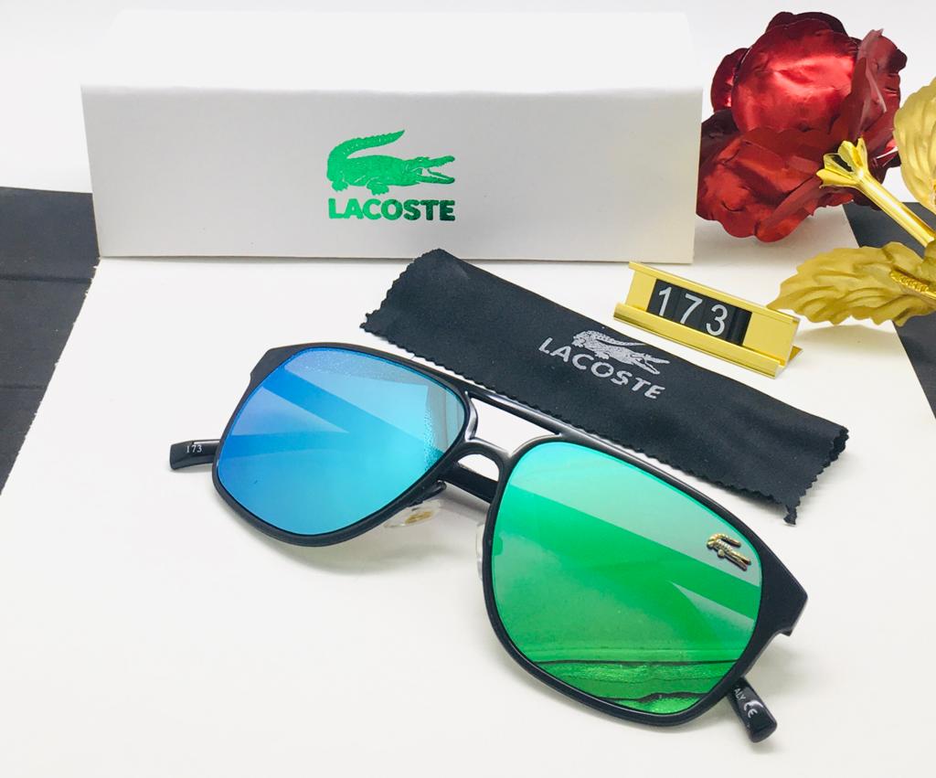 Lacoste Multi Color Glass Men's Women's For Man Woman Or Girl LS-199 Black Frame Sunglass