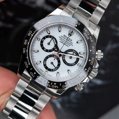 ROLEX Chronograph Daytona Automatic Panda White Dial Watch With Stainless Steel StrapMen's Watch Rlx-116500LN