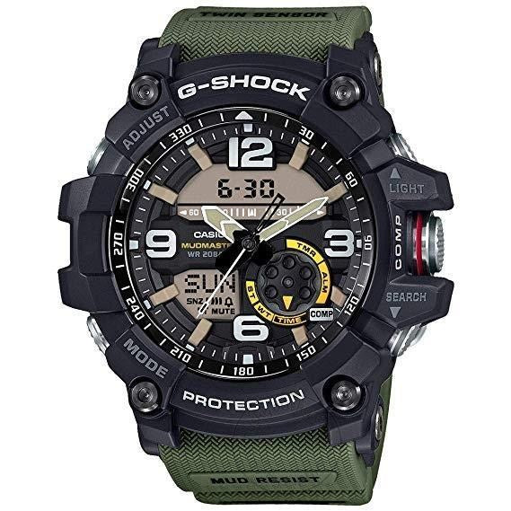 Casio G-shock Mudmaster Analog-Digital Green Black Dial Men's Watch for Man G662 Gshock Compass