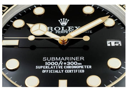 Rolex Wall Clock Quartz Analog Dated Design Metal Art Wall Clock Luminous Function Black Case & Black Dial Metal Home Decor Wall Clocks Inspired By Submariner II Dated Wall decording Clock- Classy Look Clock For Home D cor Wall RLX-WC-801