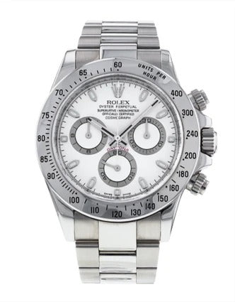 ROLEX Chronograph Automatic Silver Strap Men's Watch For Man RLX-SILV-003 White Dial Gift Watch