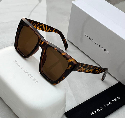 Marc Jacobs High Quality Oversized Cat eye Vintage Brand Sunglasses For Unisex-Unique and Classy MJ-213 Tiger  Frame With Brown Glass Sunglass For Men Women's Or Girls