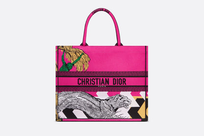Christian Dior Women Fashion Western Style Tote Multicolor Toile de Jouy Zoom Pop Embroidery Medium Bag For Women's Or Girls Bag - Best Casual Use Bag DR-M929