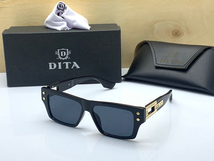 Dita Black Man's Women's Luxury Brand Fashion Retro DT-0682 Big Frame Square SunGlasses