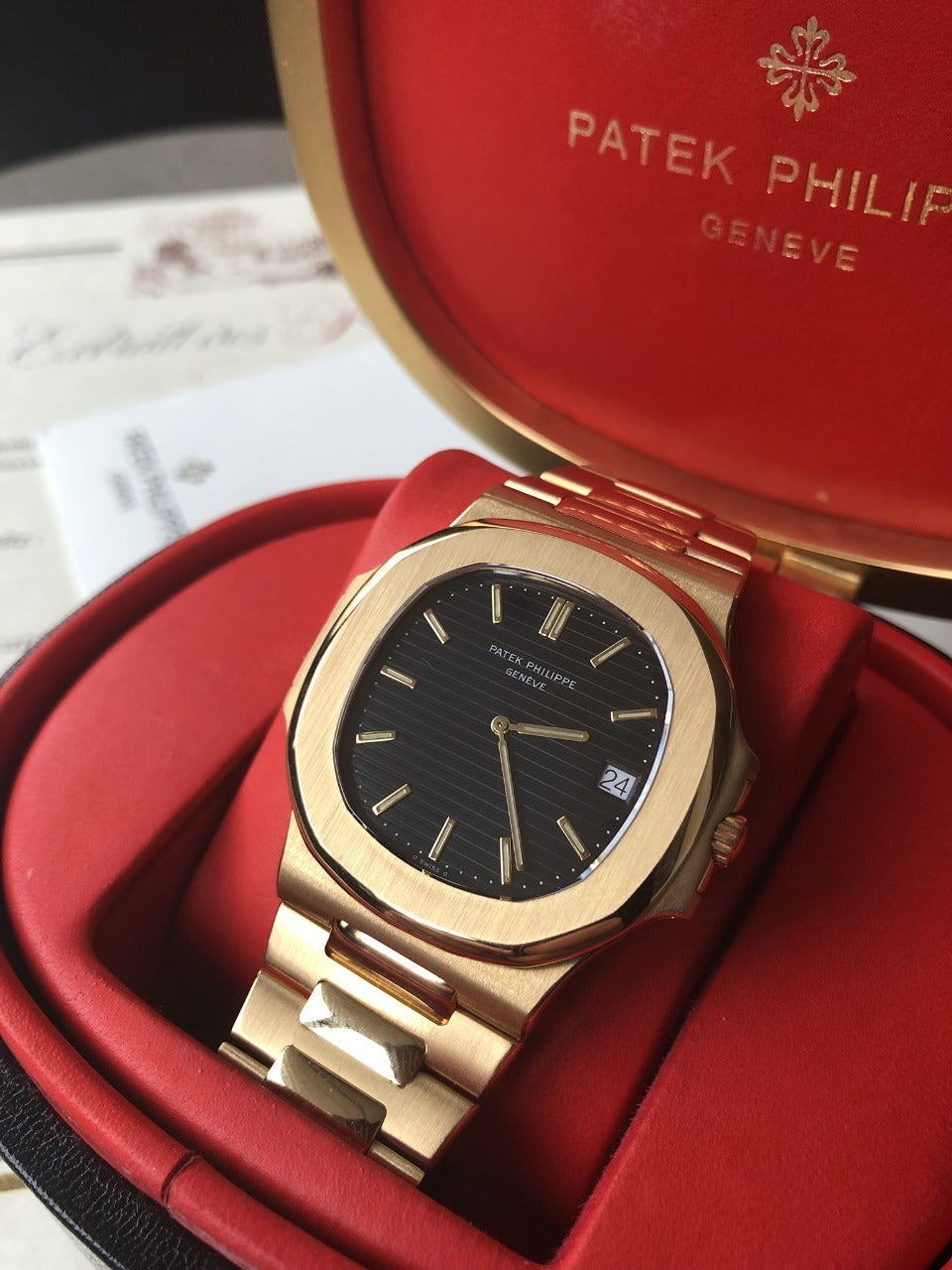 Patek Philippe Nautilus Mad Watch Qurtz Movement Rose Gold Gold Dated Watch For Men's-Best Men's Collection PK-25686SP