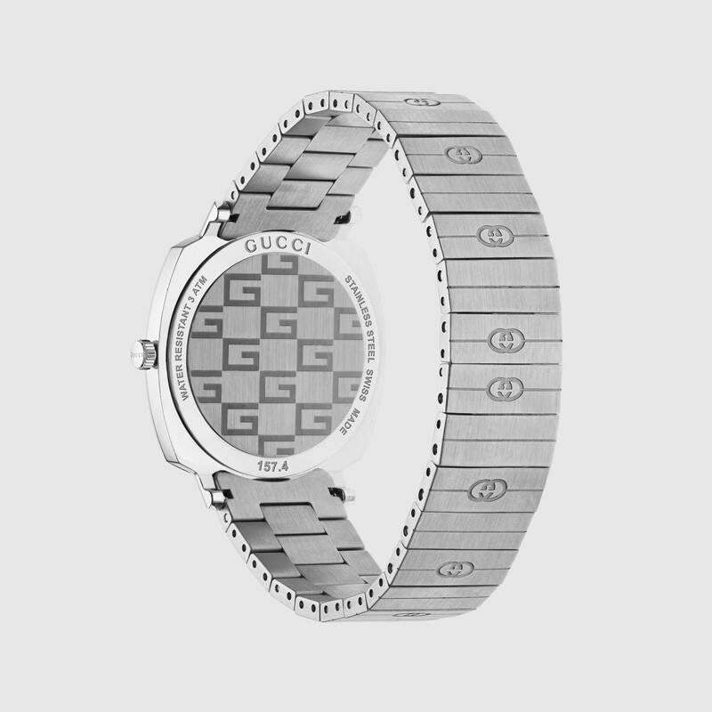 GCC Grip 38mm Stainless Steel GG Full Grey Engraved Watch Man Women Watch-Best Gift YA-157