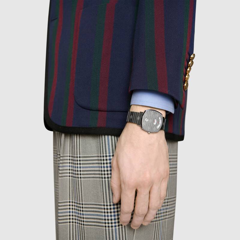 GCC Grip 38mm Stainless Steel GG Full Grey Engraved Watch Man Women Watch-Best Gift YA-157