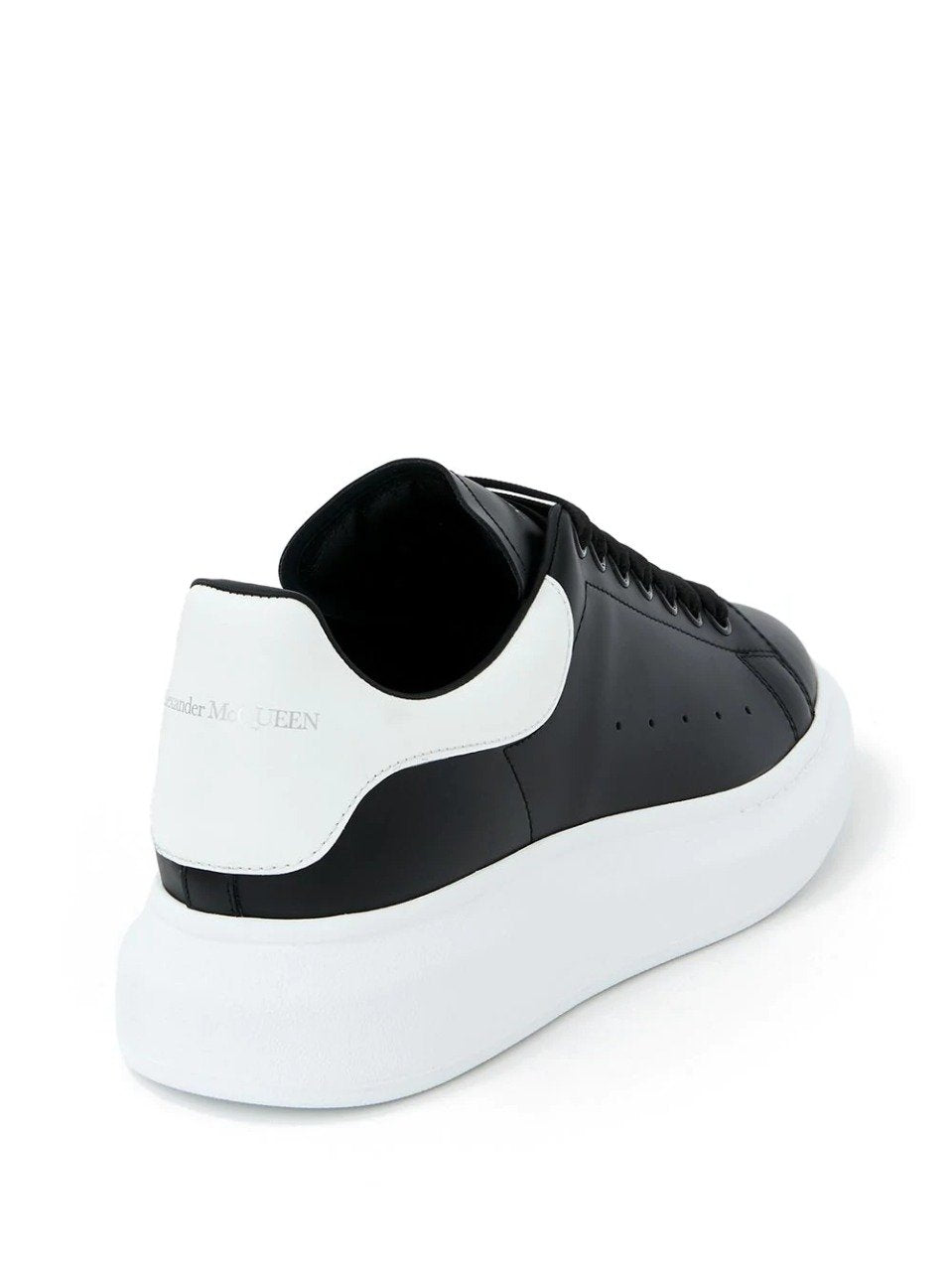 Alexander Mcqueen Shoes - Oversized Leather Sneakers - Women Man- Leather/Leather/Rubber Black