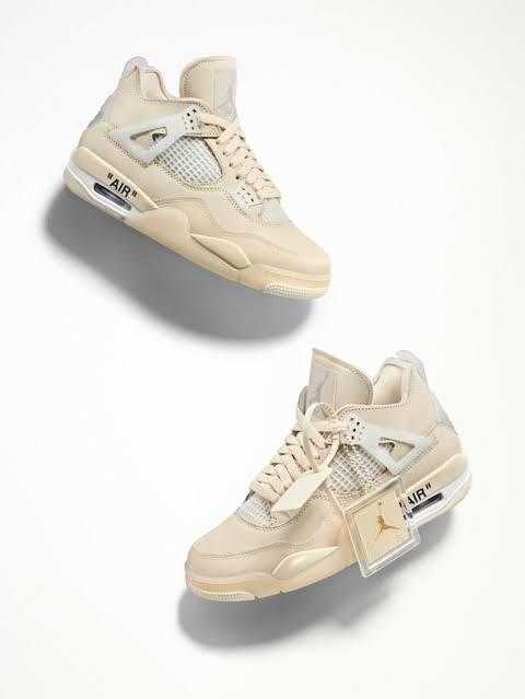 Nike Off-White x Wmns Air Jordan 4 SP Sail Muslin White Black CV9388-100