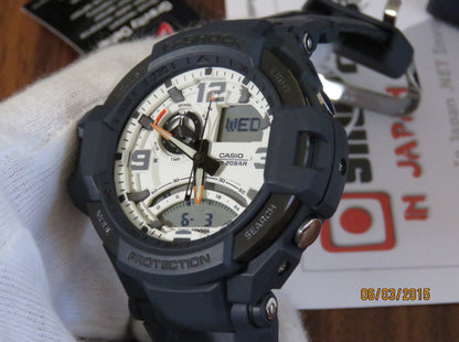 Casio G-Shock Analog AVIATOR Sky Cockpit Twin Sensor World Time Digital Men Black Analogue and Digital watch With Metal Case Watch For Man Day And Date Gift Watch GA-1000-2AJF