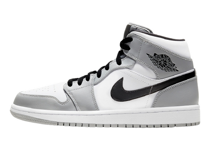 Air Jordan 1 Mid Light Smoke Grey Black White Shoes For Man And Boys 554724-092