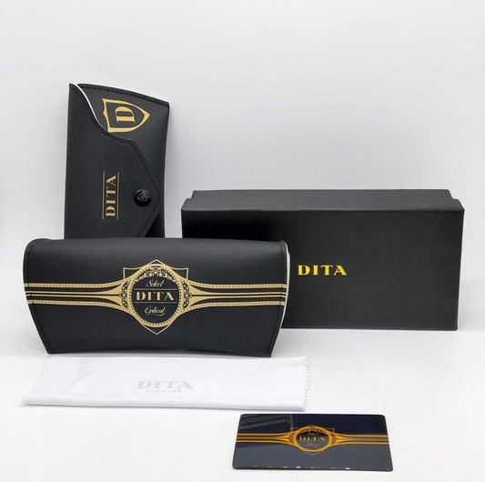 Dita Branded Original Sunglass Case With Brand Cover & Dust Cover And Hard Box For All Type of Sunglass DT-BLK-BOX