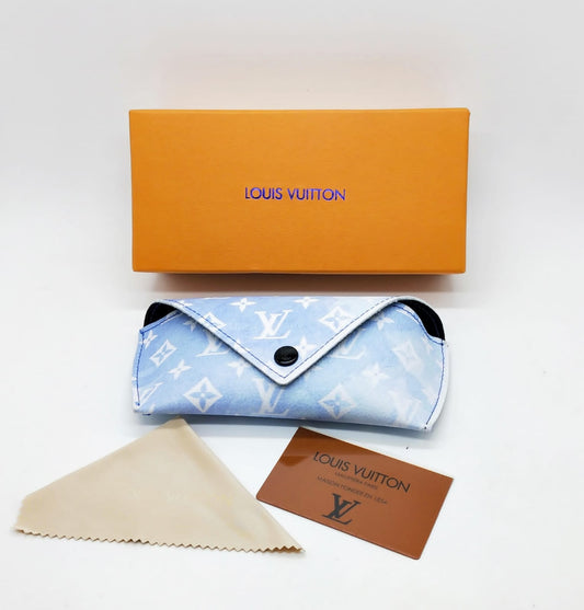 Louis Vuitton Branded Original Sunglass Case In Blue Color With Brand Cover & Dust Cover And Hard Box For All Type of Sunglass LV-BLU-BOX