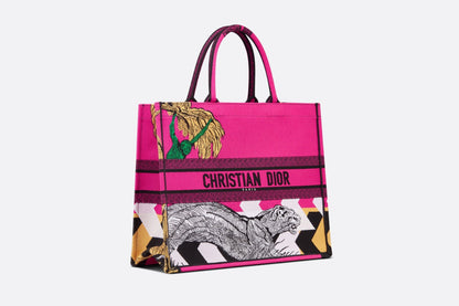 Christian Dior Women Fashion Western Style Tote Multicolor Toile de Jouy Zoom Pop Embroidery Medium Bag For Women's Or Girls Bag - Best Casual Use Bag DR-M929