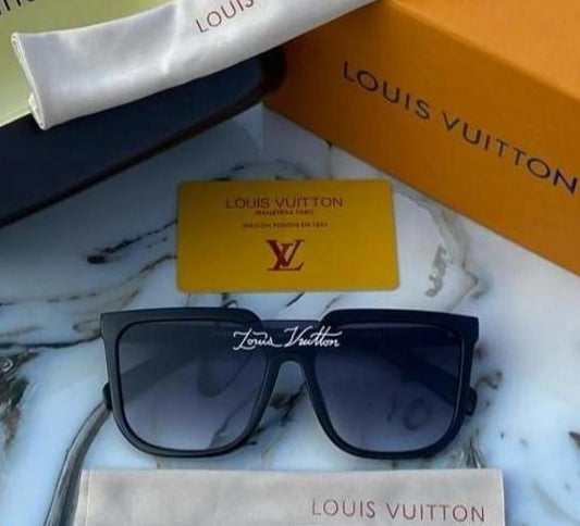 Louis Vuitton Purple Shade Black Frame Glass Man's Women's Sunglass LV-249 Silver & Black Stick Gift Sunglass