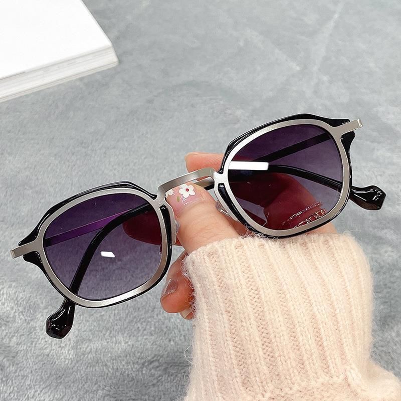 Dior Purple Color Glass Round Frame Sunglasses For Woman Or Girl Dr-802 With Silver Metal Frame & Black Stick Gift Sunglass 