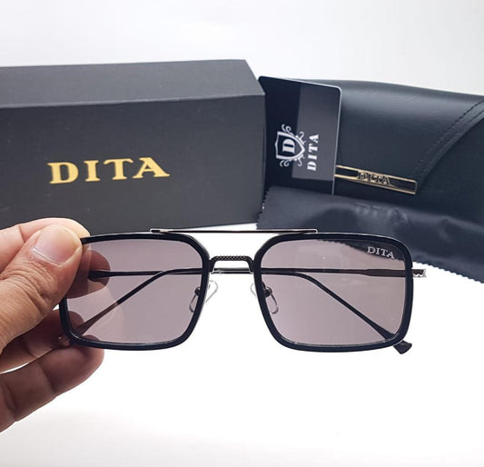 Dita Purple Shade Black Frame Man's Women's Sunglass Dt-241 Silver & Black Stick Gift Sunglass