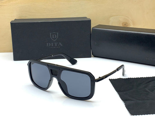 Dita Black Lens Sunglass With Black Frame Man's Women's Sunglasses Luxury Desgier Square Frame Clear Lens And Classic Brand Oversized Eyeglasses Dt-908