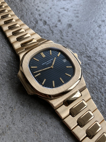 Patek Philippe Nautilus Mad Watch Qurtz Movement Rose Gold Gold Dated Watch For Men's-Best Men's Collection PK-25686SP