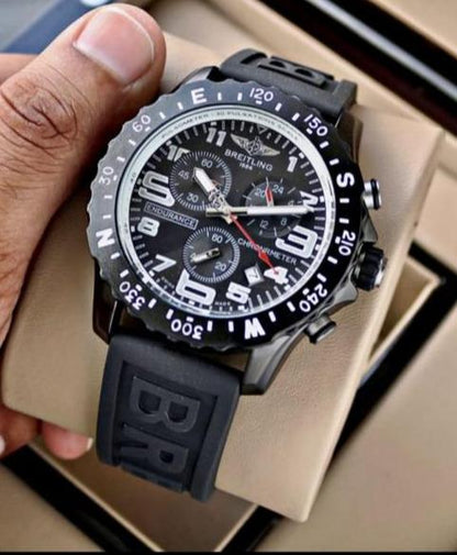 Breitling Men's X82310D51B1S1-Black Navitimer Chronograph Black Leather Watch For Man AB-X823-BLK