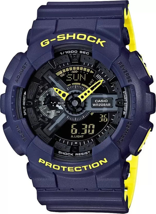 Casio G-Shock Analog top brand luxury set military Digital Watch Men GA-110LN-2ADR Black And Yellow Resin Band Men Sports 200mm Watch