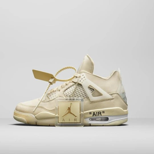 Nike Off-White x Wmns Air Jordan 4 SP Sail Muslin White Black CV9388-100